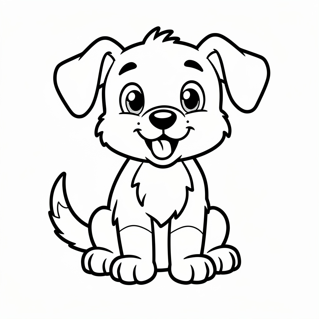子犬のぬりえ