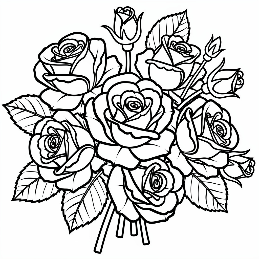 花のぬりえ
