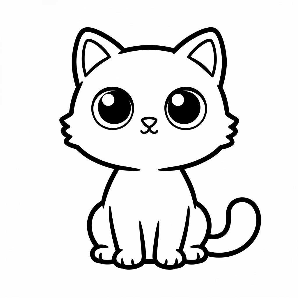 猫のぬりえ